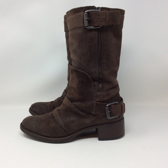 Vera Wang Lavender Label Shoes - VERA WANG Lavender Label Ula Suede Moto Boots